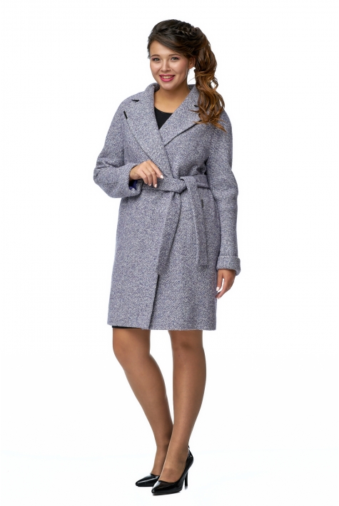 Женское пальто из текстиля с воротником 8007118