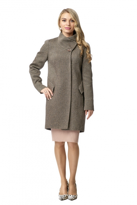 Женское пальто из текстиля с воротником 8008748