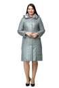 Женское пальто из текстиля с капюшоном, отделка искусственный мех 8011866