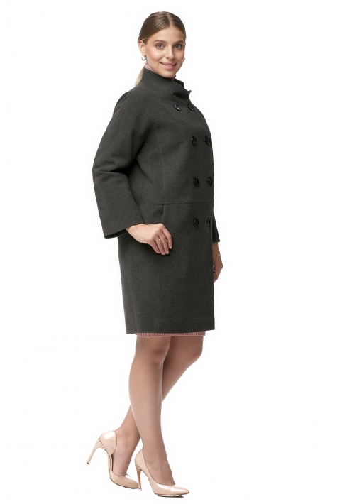 Женское пальто из текстиля с воротником 8012158