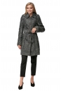 Женское пальто из текстиля с капюшоном 8012234