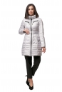 Женское пальто из текстиля с капюшоном 8012371