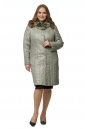 Женское пальто из текстиля с капюшоном, отделка искусственный мех 8016382-2