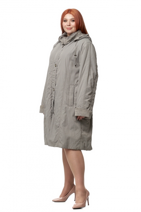Женское пальто из текстиля с капюшоном 8016788