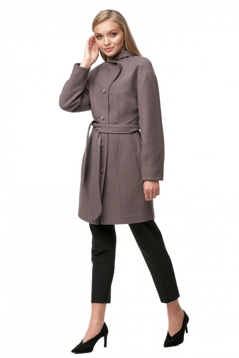Женское пальто из текстиля с воротником 8017941