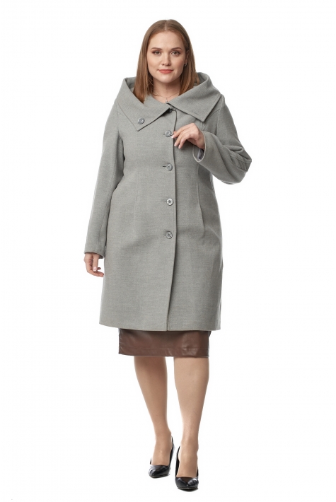 Женское пальто из текстиля с капюшоном 8020864