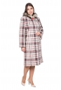 Женское пальто из текстиля с капюшоном, отделка песец 8021778-2