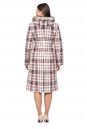 Женское пальто из текстиля с капюшоном, отделка песец 8021778-3