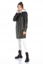 Женская кожаная куртка из эко-кожи с воротником, отделка искусственный мех 8022591-3