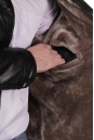 Мужская кожаная куртка из эко-кожи с воротником, отделка искусственный мех 8022703-4