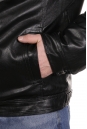 Мужская кожаная куртка из эко-кожи с воротником, отделка искусственный мех 8022703-12