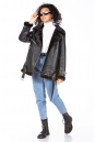 Женская кожаная куртка из эко-кожи с воротником, отделка искусственный мех 8023159-3