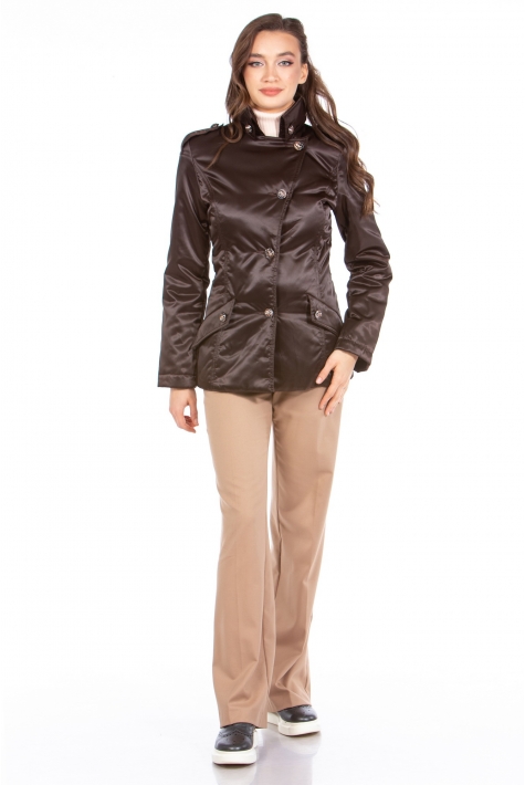 Куртка женская из текстиля с воротником 8023220