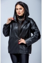 Женская кожаная куртка из эко-кожи с капюшоном 8023320-3