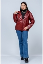 Женская кожаная куртка из эко-кожи с капюшоном 8023323-12