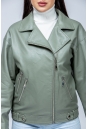 Женская кожаная куртка из эко-кожи с воротником 8023324-10